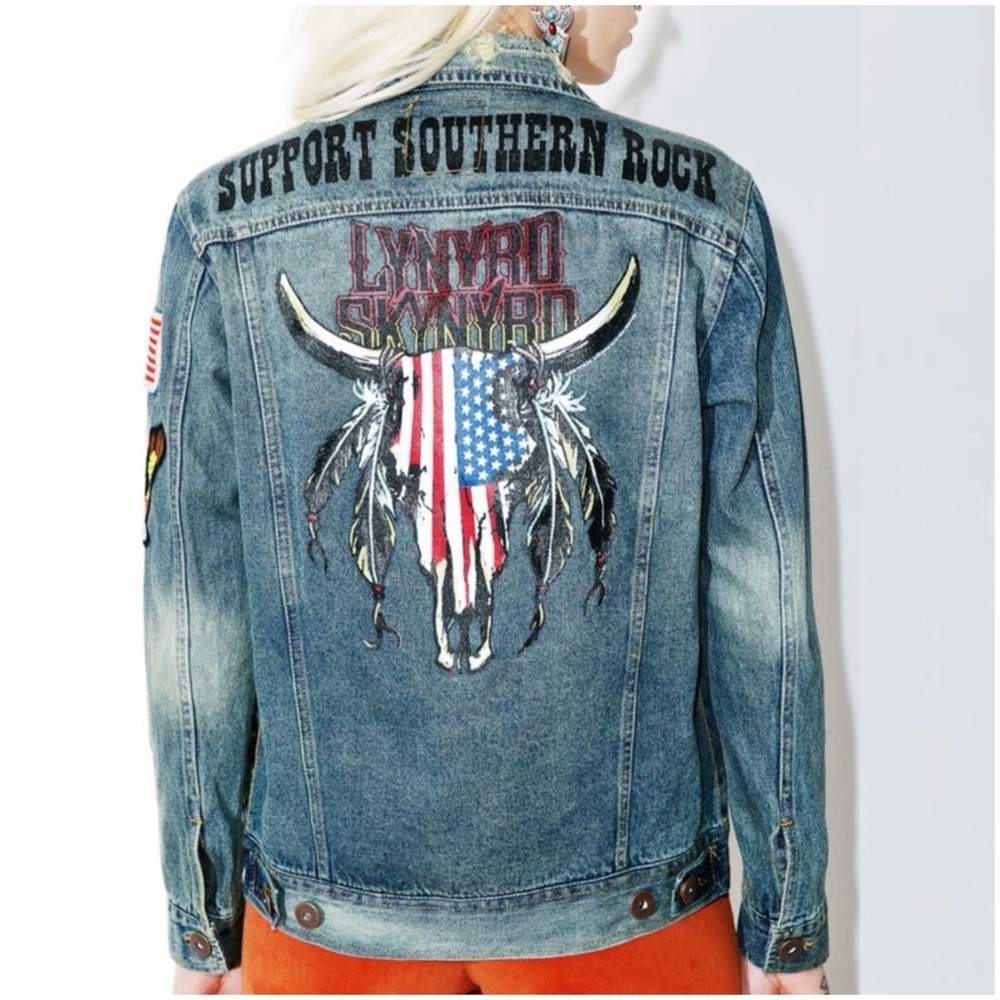 Lynyrd Skynyrd Trunk | LTD Limited Edition Distressed Denim Jacket ✨NWOT✨ - Picture 13 of 16